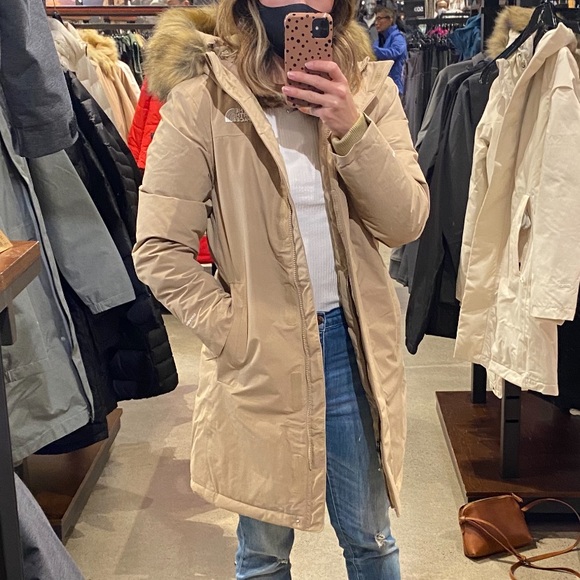 NWT North Face Women’s Arctic Parka Khaki Small - Picture 1 of 7